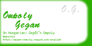 ompoly gegan business card